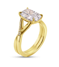 Load image into Gallery viewer, Ladies Ring With 3.02CT Lab Grown Cushion Brilliant Diamond set in 14K Yellow Gold