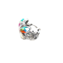 Load image into Gallery viewer, Murano Glass Silver Ring