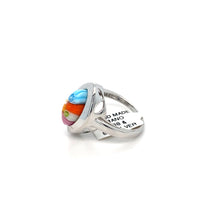 Load image into Gallery viewer, Murano Glass Silver Ring