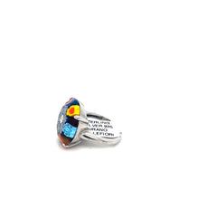Load image into Gallery viewer, Murano Glass Silver Ring