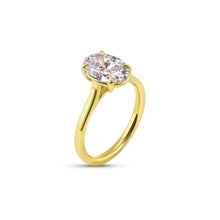 Load image into Gallery viewer, 2.09CT Oval Brilliant Solitaire Lab Grown Diamond Ladies Ring set in 14K Yellow Gold