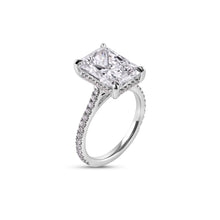 Load image into Gallery viewer, 5.11CT Elongated Radiant Cut Lab Grown Diamond Ladies Ring set in 14K White Gold