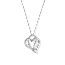 Load image into Gallery viewer, Double Heart Diamond Necklace
