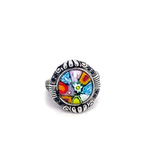 Load image into Gallery viewer, Murano Glass Silver Ring