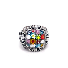 Load image into Gallery viewer, Murano Glass Silver Ring
