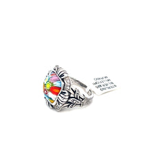 Load image into Gallery viewer, Murano Glass Silver Ring
