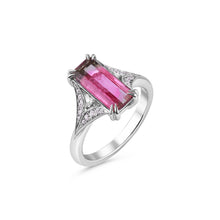 Load image into Gallery viewer, Watermelon Tourmaline And Diamond Ring