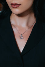 Load image into Gallery viewer, Blue Sapphire & Diamond Heart Necklace