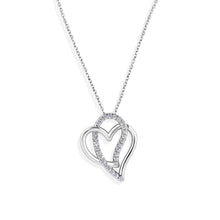 Load image into Gallery viewer, Double Heart Diamond Necklace