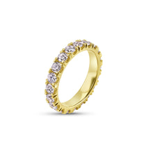 Load image into Gallery viewer, Lab Grown Diamond Band With 20 Round Brilliant Diamonds Ladies Ring set in 14K Yellow Gold