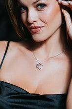 Load image into Gallery viewer, Double Heart Diamond Necklace