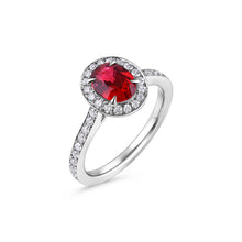 Load image into Gallery viewer, Brilliant Cut Spinel With Diamond Halo