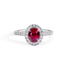 Load image into Gallery viewer, Brilliant Cut Spinel With Diamond Halo