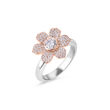 Load image into Gallery viewer, Pink Diamond Flower Ring