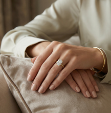 Load image into Gallery viewer, 2.10CT Radiant Solitaire Lab Grown Diamond Ladies Ring set in 14K Yellow Gold