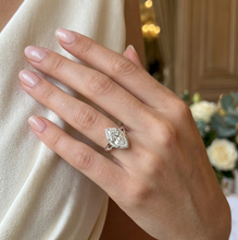 Load image into Gallery viewer, 4.09CT Center Marquise Brilliant Lab Grown Diamond Ladies Ring set in Platinum