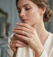 Load image into Gallery viewer, Ladies Ring With 3.02CT Lab Grown Cushion Brilliant Diamond set in 14K Yellow Gold