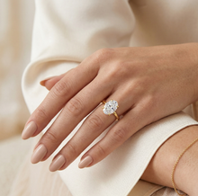 Load image into Gallery viewer, 2.09CT Oval Brilliant Solitaire Lab Grown Diamond Ladies Ring set in 14K Yellow Gold
