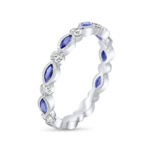Load image into Gallery viewer, Blue Sapphire & Ruby Bands