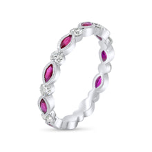 Load image into Gallery viewer, Blue Sapphire & Ruby Bands