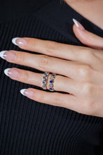 Load image into Gallery viewer, Blue Sapphire & Diamond Bands.