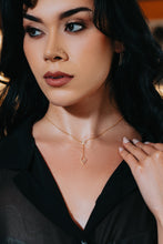 Load image into Gallery viewer, Hamsa Lariat Diamond Necklace