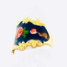 Load image into Gallery viewer, Gold and Enamel Rosebud Garden Ring