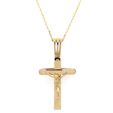 Load image into Gallery viewer, Cross Pendant 14K Italian Yellow Gold