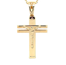 Load image into Gallery viewer, Cross Pendant 14K Italian Yellow Gold