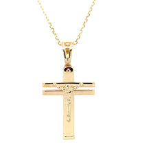 Load image into Gallery viewer, Cross Pendant 14K Italian Yellow Gold