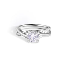 Load image into Gallery viewer, Braided Platinum Engagement Ring