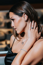 Load image into Gallery viewer, Double Heart Diamond Necklace