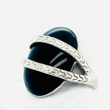 Load image into Gallery viewer, Sterling Silver And Onyx Cocktail Ring