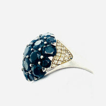 Load image into Gallery viewer, Sterling Silver Cluster Ring with CZ