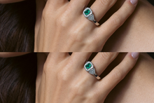 Load image into Gallery viewer, Colombian Emerald & Diamond Ring