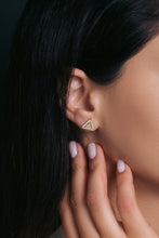 Load image into Gallery viewer, Diamond Trillion Studs