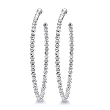 Load image into Gallery viewer, Fancy White Gold Hoop Earrings