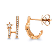 Load image into Gallery viewer, Star Diamond Cuff Earrings