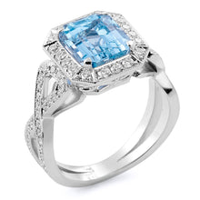 Load image into Gallery viewer, Aquamarine Diamond Ring