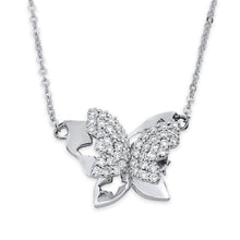 Load image into Gallery viewer, Butterfly Diamond Necklace & Earrings Set