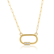 Load image into Gallery viewer, Diamond Lock Necklace