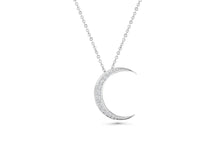 Load image into Gallery viewer, Crescent Moon Diamond Necklace