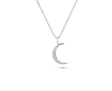 Load image into Gallery viewer, Crescent Moon Diamond Necklace