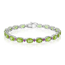 Load image into Gallery viewer, Peridot & Pink Sapphire Bracelet