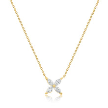 Load image into Gallery viewer, Marquise Yellow Gold Diamond Necklace