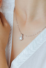 Load image into Gallery viewer, Princess Cut Diamond Necklace