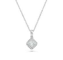 Load image into Gallery viewer, Princess Cut Diamond Necklace
