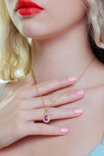 Load image into Gallery viewer, Ruby Diamond Pendant