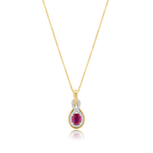 Load image into Gallery viewer, Ruby Diamond Pendant