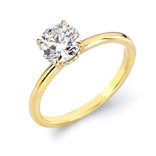 Load image into Gallery viewer, Hidden Halo Round Brilliant Center Diamond Ring